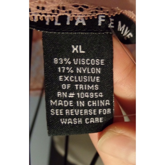 Rose Colored Blouse / Top XL - Picture 4 of 8